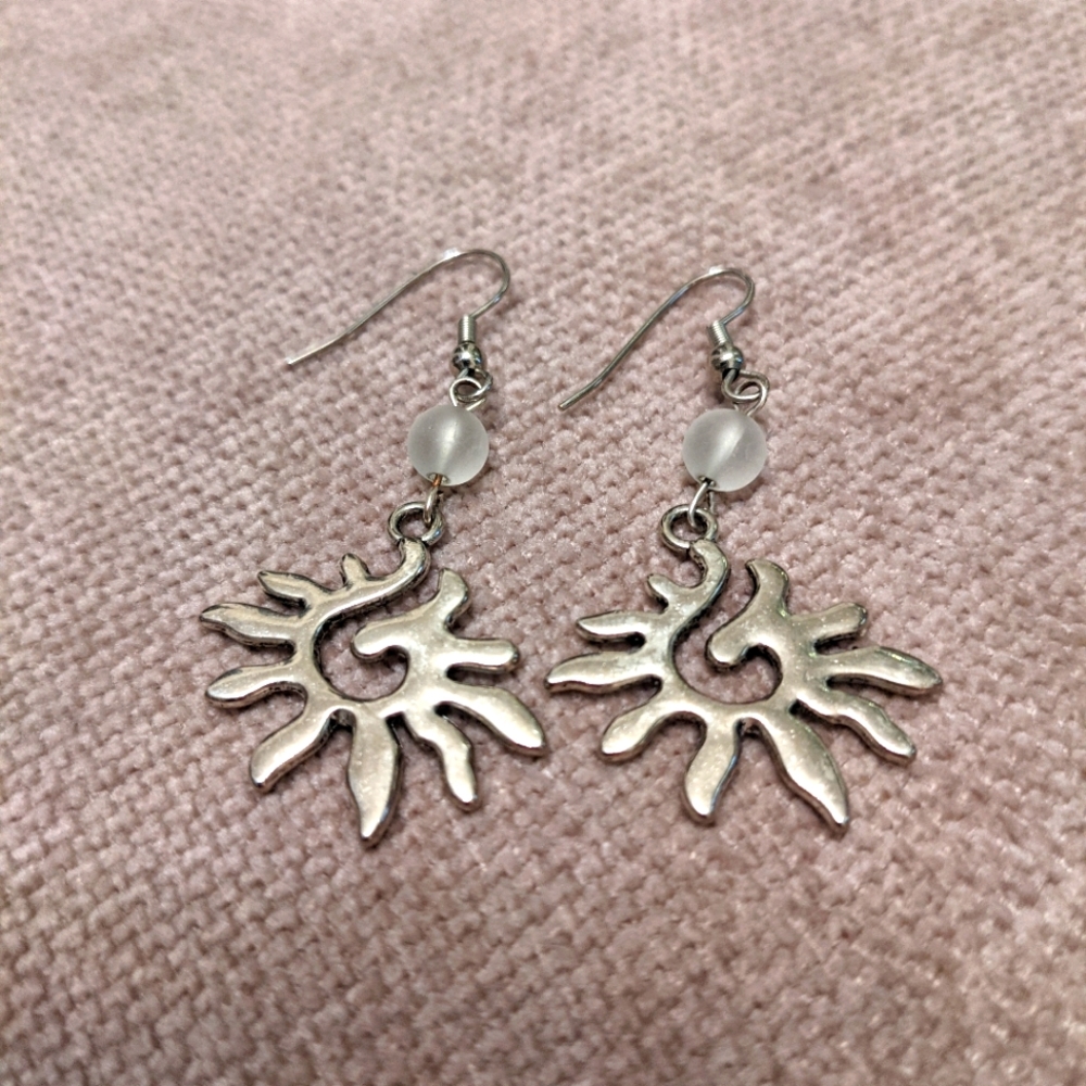 Hand Made Abstract Sun Earrings from New Mexico